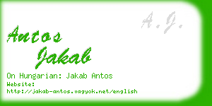 antos jakab business card